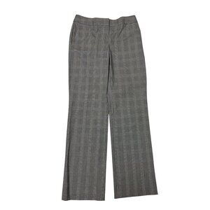 Liz Claiborne NY Jackie Black White Plaid Straight Leg Womens Dress Pants Size 4